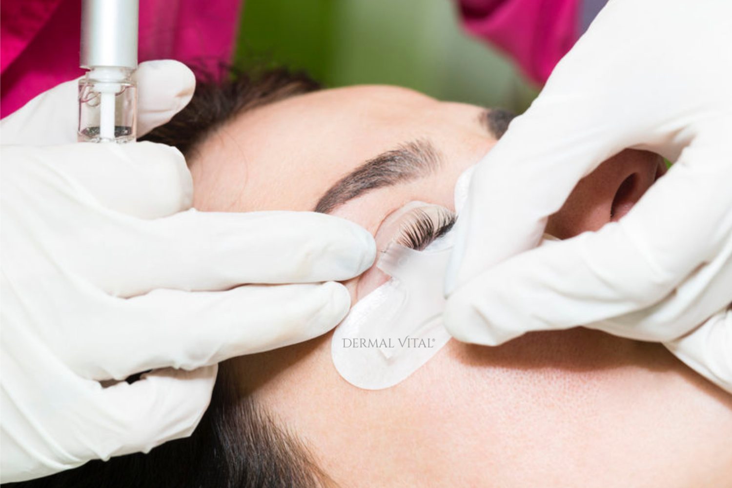 Wimpernlifting Y Applikator in Anwendung