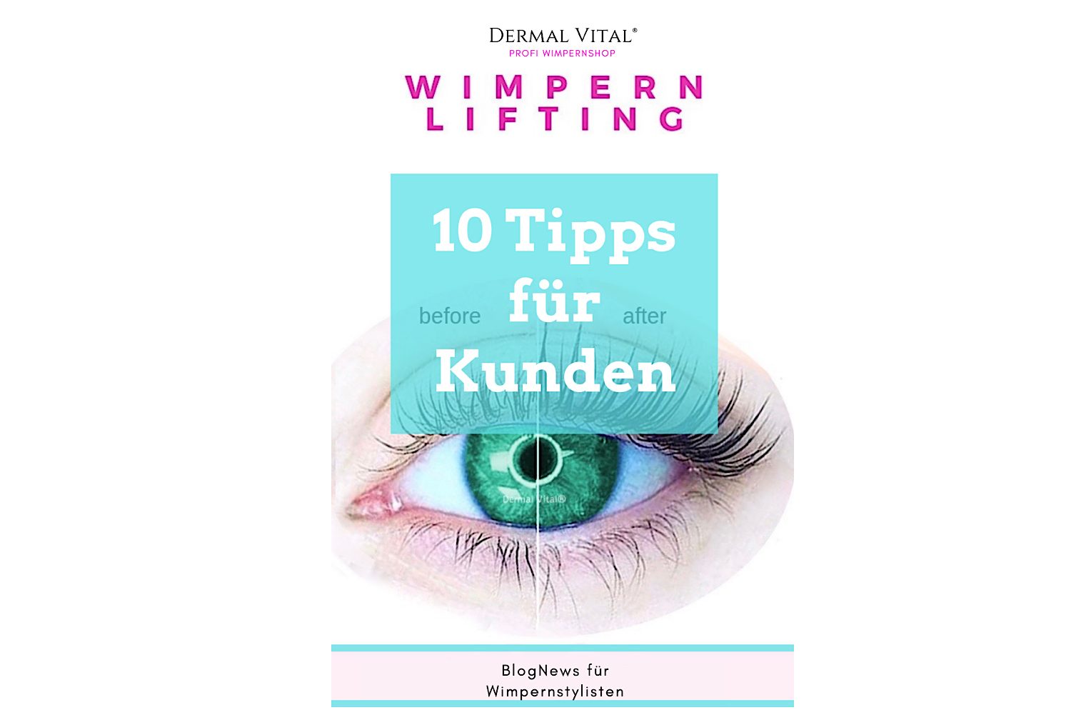 Titelbild für Blogartikel "10 Tipps für Kunden fürs Wimpernlfiting"