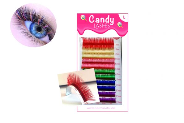 Farbige Wimpern L-Curl Candy Lashes