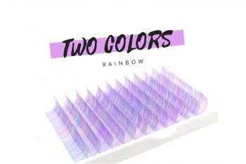Farbige Wimpern Two color Regenbogen