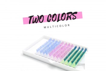 Farbige Wimpern multicolor